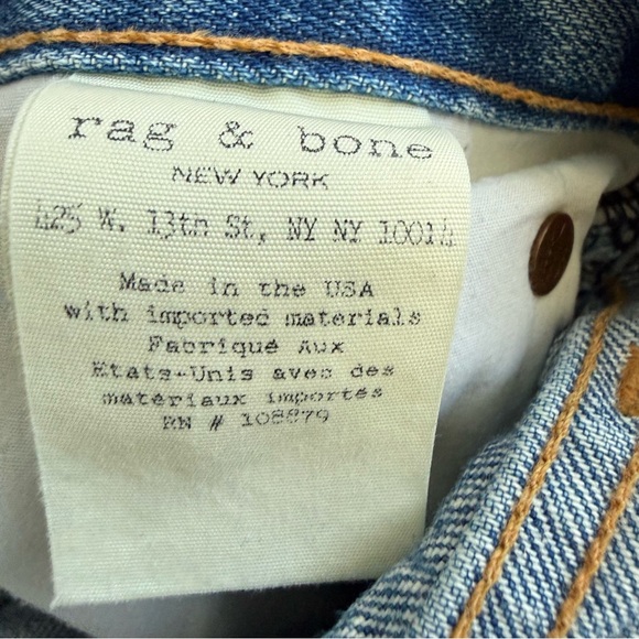 RAG & BONE | High Rise Ankle Skinny Jean in Helena - Size 24 - Picture 11 of 16
